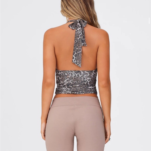 Leopard Halter Top - Picture 3 of 5